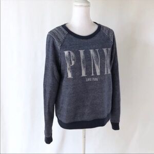 Victoria’s Secret Pink blue pullover sweatshirt small